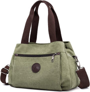 Hobo Handbags Light Nylon Crossbody Bag for Women, Multi Compartment Tote Purse Bags - Olive - Medium