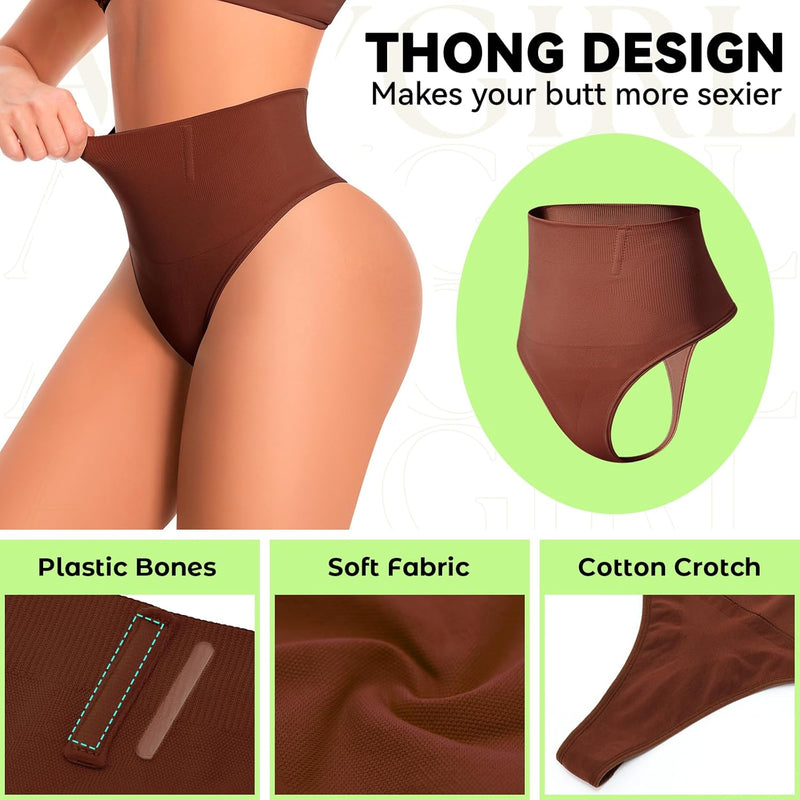 Tummy Control Thong Shapewear for Women Tummy Control Seamless Shaping Thong Underwear Body Shaper Panties