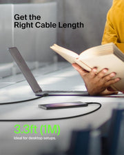 Belkin BoostCharge USB-C to USB-C fast charger cable, USB type C charger cable fast charging for iPhone 16, 15, Samsung Galaxy S24, S23, Pixel, iPad, MacBook, Nintendo Switch and more - 1m, Black