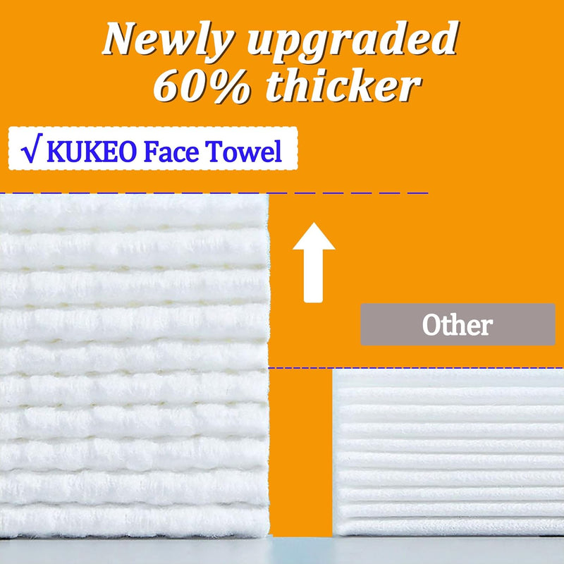 KUKEO Face Towels Disposable,100 Count Ultra Thick Disposable face towels Facial Wash Cloth for Sensitive Skin, Face Clean Towels, clean skin club face towels, Lint- free Facial Tissue