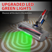 Cleaner Head Bristle Roller Brush: Motorhead Compatible with Dyson V7 V8 V10 V11 V15 Cordless Vacuum Attachment with Dust LED Lights - Direct Drive Replacement Parts for Hardwood and Carpet - Bristle Roller
