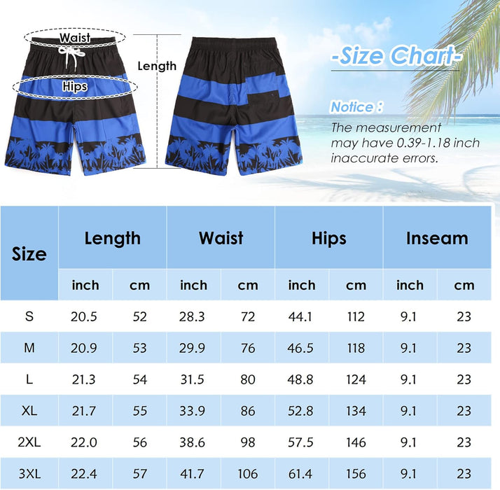 Maeau Men Swim Beach Shorts Quick Dry Swimming Trunks Drawstring Surfing Board Shorts