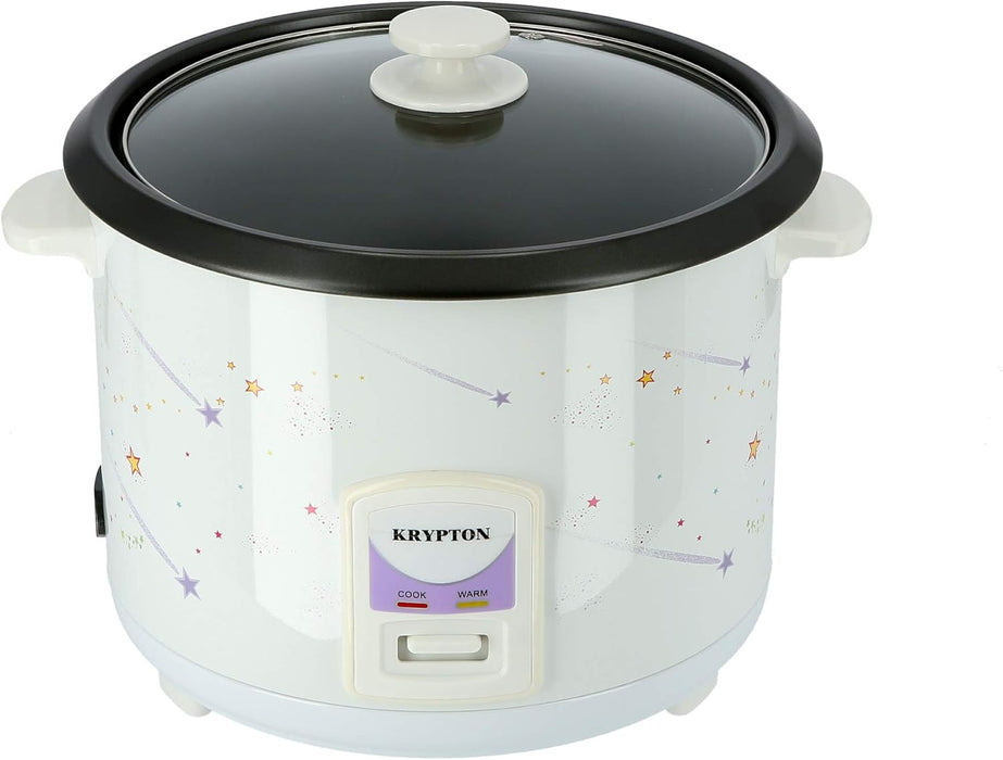 Krypton 1000W 2.8L Rice Cooker With Steamer | Non-Stick Inner Pot, Automatic Cooking, Easy Cleaning, High-Temperature Protection, , Multicolour, Knrc6106"Min 1 year manufacturer warranty"