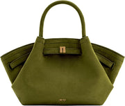Women's Hana Mini Tote Bag - Faux Suede Dark Olive