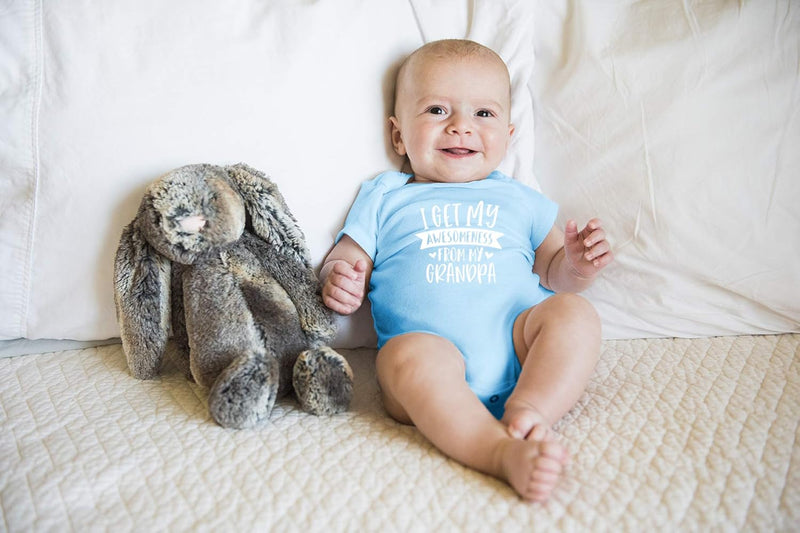 I Get My Awesomeness From My Grandpa - Grandpas Sidekick Funny Romper, One-Piece Baby Bodysuit