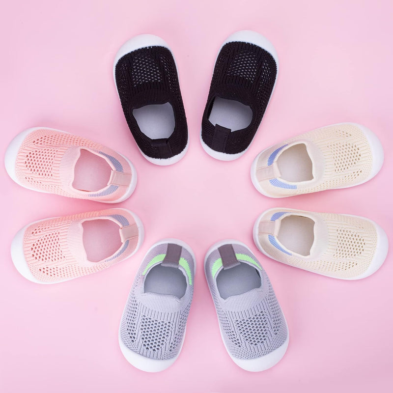 Baby Toddler Non-Skid Sock Shoes Indoor Slipper Breathable Cotton Mesh Lightweight Sole Infant Boy Girls Kids Children