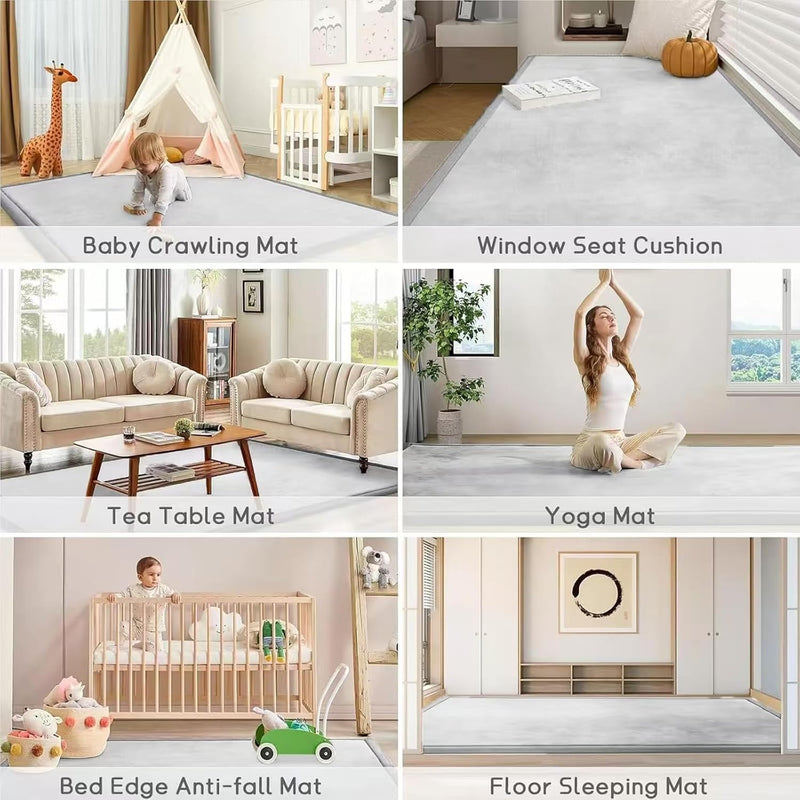 SBHJBY Baby Play Mat for Floor, Thick Memory Foam Tummy Time Mat, Large Non Slip Crawling Mat for Toddlers, Infants, Kids,Yoga Mat, Tatami Mat for Living Room