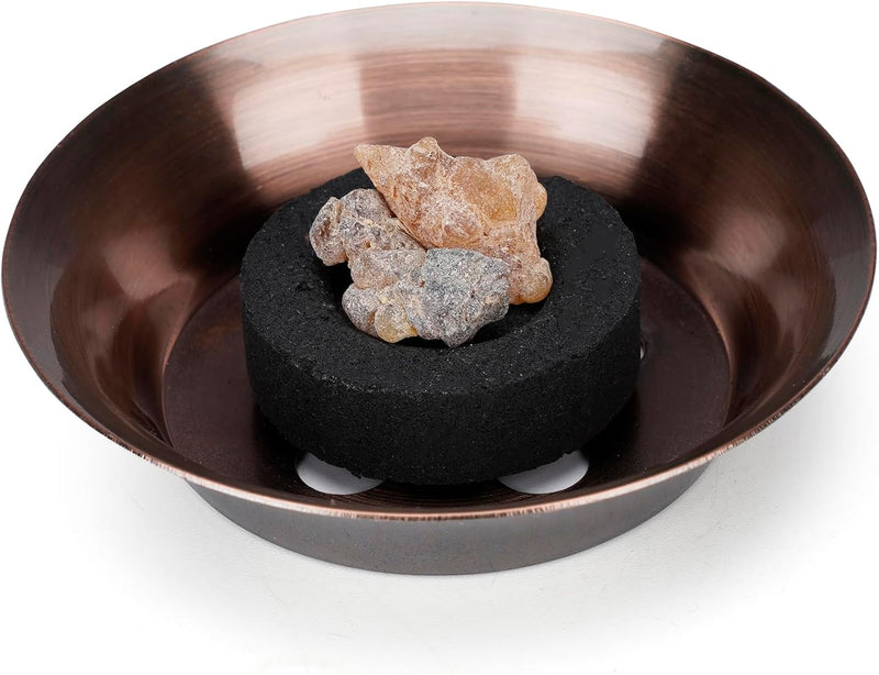 YIASSON Bakhoor Burner, Oud Burner, Resin Incense Burner, Cone Incense Burner, Charcoal Incense BurnerFrankincense Resin Burner, Incense Burner, Censer for Yoga, Cones Incense Burner