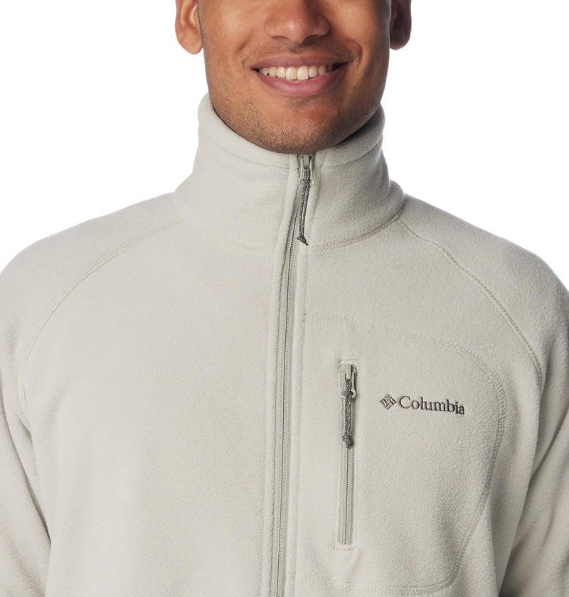 Columbia Men's Full Zip Fleece Jacket, Fast Trek Light, Carnelian Red, XXL