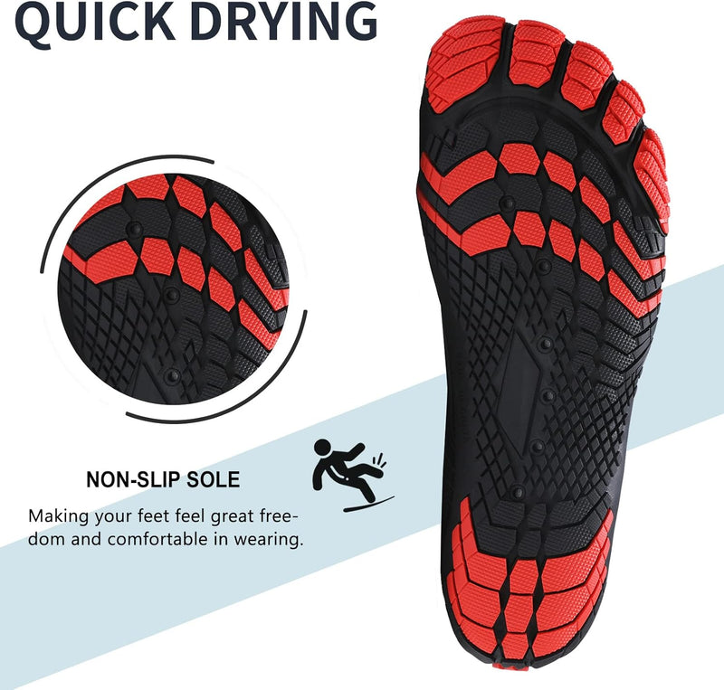 OUSIMEN Water Shoes Womens Mens Quick-Dry Non-Slip Soft Barefoot Swimming Shoes for Pool Beach Aqua Sports Outdoor Surf Water Park Yoga Shoes