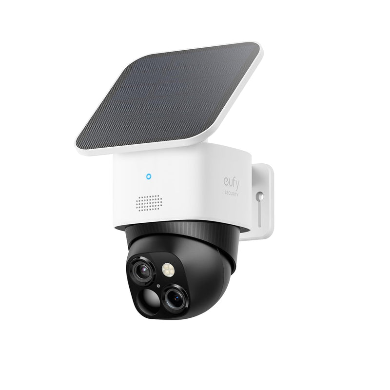eufy Security SoloCam S340, Solar Security Camera, Wireless Outdoor Camera, 360° Pan & Tilt Surveillance, No Blind Spots, 2.4 GHz Wi-Fi, No Monthly Fee, HomeBase S380 Compatible