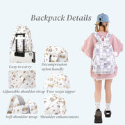Mfikaryi Cute Cat Casual Daypack Teens Elementary School Backpack Students Bookbag for Girls Boys…