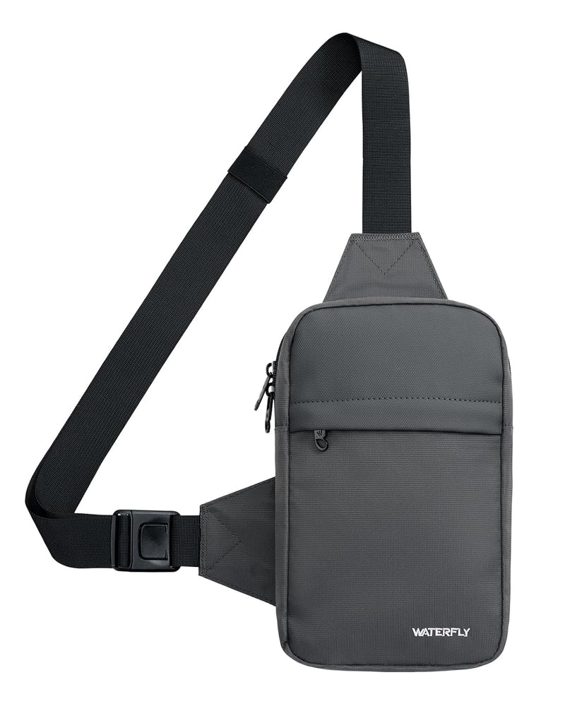 WATERFLY Umhängetasche Crossbody Brusttasche Schultertasche: Sling Bag Tasche Herren Klein Handtasche Crossover Crossbag Schulter Männer Handy Bauch Sportarten Wandern