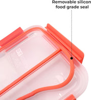 Stainless Steel 2 Compartments Bento Lunch Box with Removable Inner Tray - Insulated, Leak Proof Bento Box for Kids, Adults - Multifunctional Air Tight Food Container (RED), 22167.5cm