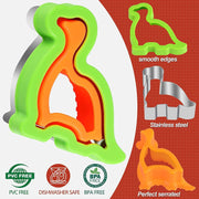 21PCS Sandwich Cutter maker Set Fruit Cutters Toast bread cutting mold Pancake Maker DIY Cookie Cutters for Kids Bento Lunch Box Heart Star Mousehead Dinosaur Shaped DIY Food Mold for Boys Girls