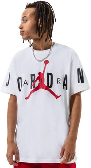 Mens 90J JD AIR STRETCH Short-Sleeve CREW T-shirt (pack of 1) - WHITE/BLACK/(GYM RED)