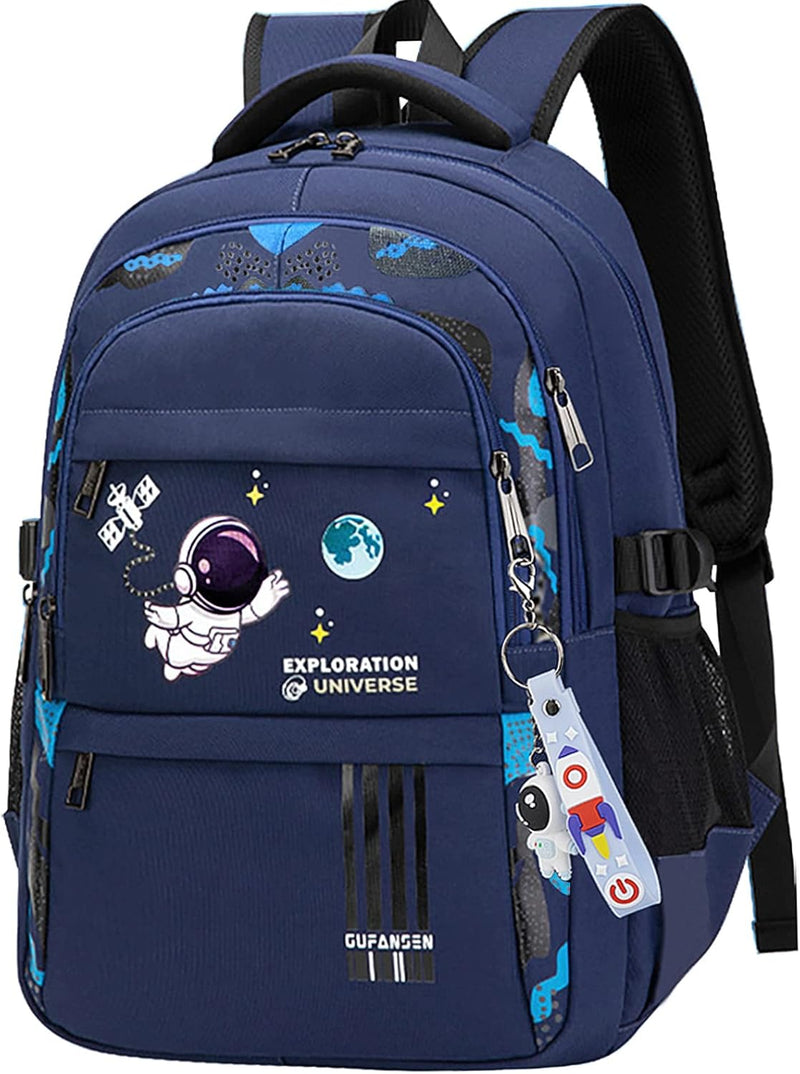 Astronaut Backpack for Boys Teens, Large Capacity School Bag Bookbag for Kids Elementary Middle