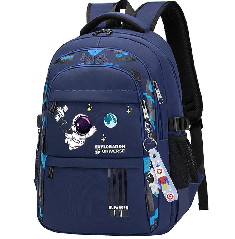 Astronaut Backpack for Boys Teens, Large Capacity School Bag Bookbag for Kids Elementary Middle
