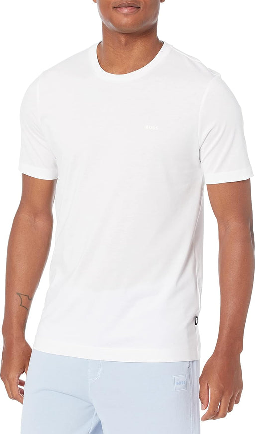 mens Small Logo Cotton Crewneck T-shirt T-Shirt - Basic White