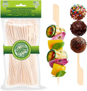 PESCADOR Fruit Picks (Short Fork, 200 Count) - Long Paddle 100 Count