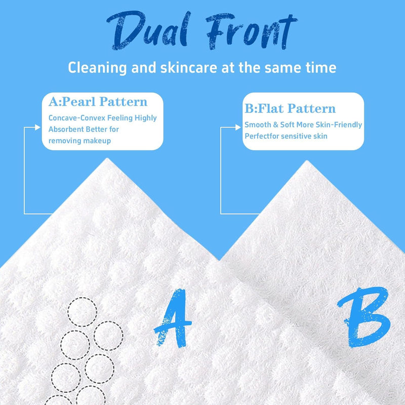 100 Count Disposable Face Towels, Biodegradable Facial Clean Towels, Ultra Soft & Thick Cloth for Sensitive Skin, Skincare and Makeup Remover, Lint-Free Towelettes for Cleansing