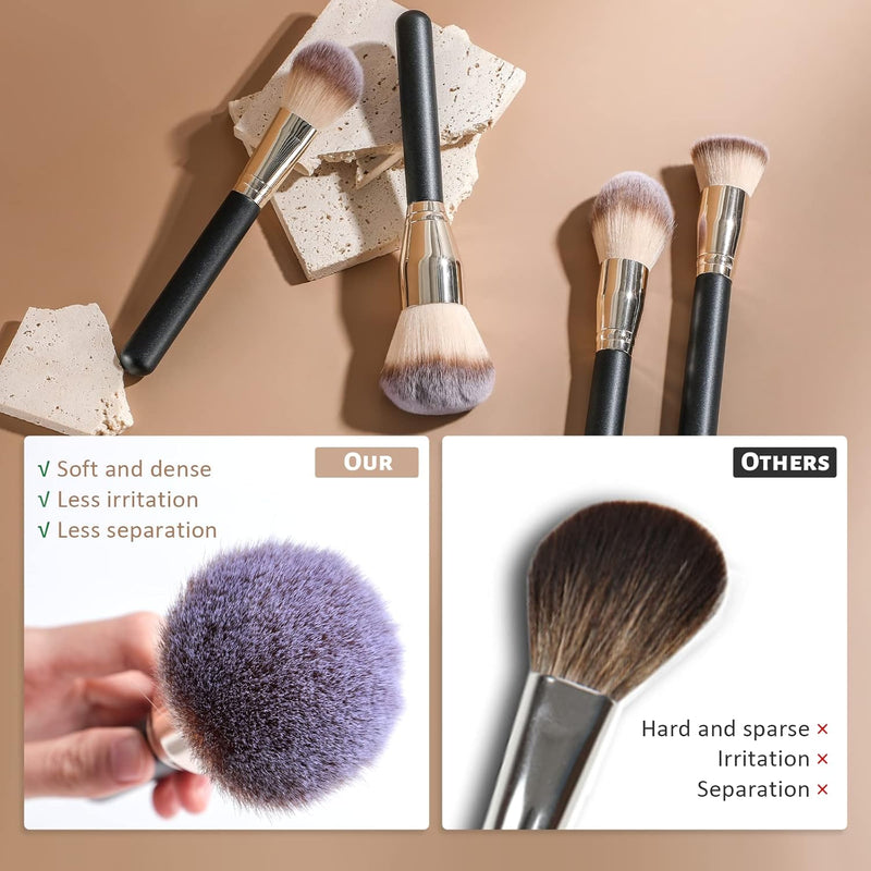 BS-MALL Makeup Brush Set Super Large Big Size Premium Foundation Synthetic Powder Concealers Makeup Brushes Cosmetic Brushes