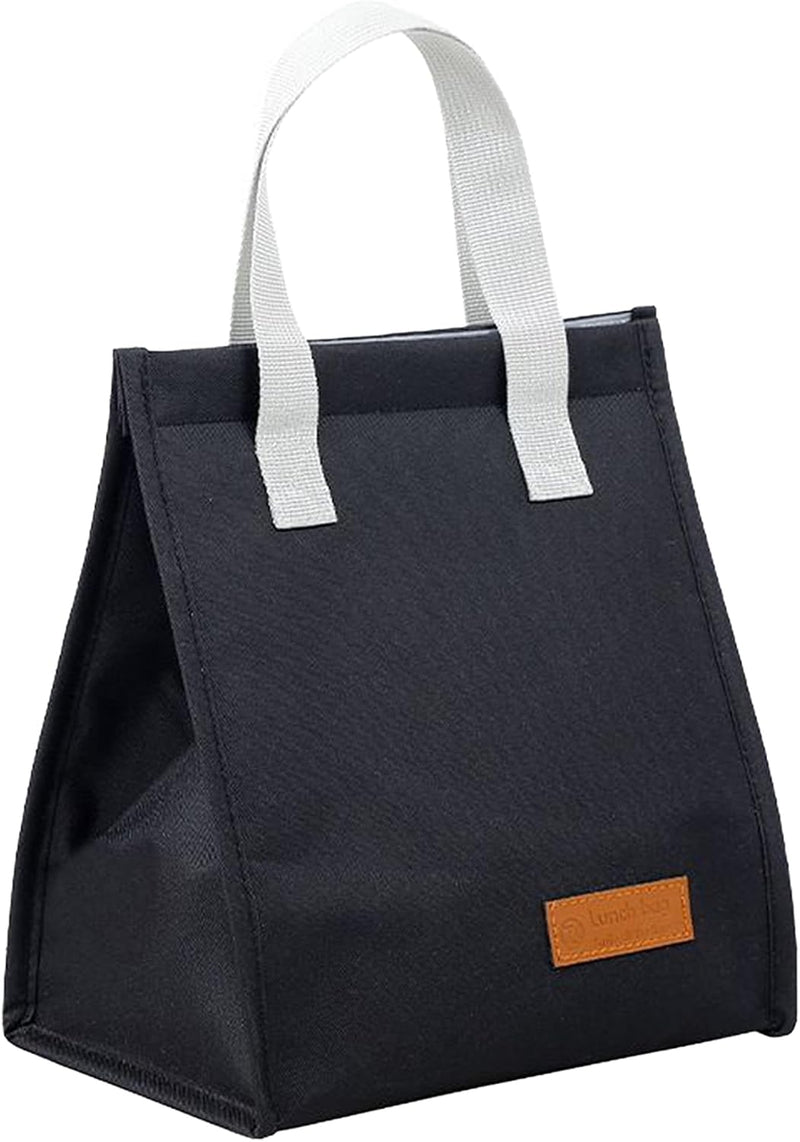 Insulated Lunch Bag,Cartoon Small Bento Tote Bag for Kids Girls & Students, Waterproof Cute Thermal Lunch Box Bag for School, Work, Picnic & Outdoor Activities(Penguin) - Black
