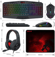 Redragon S101 Wired Rgb Backlit Gaming 4 In 1 Combo