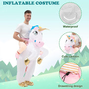 TERRIFI Inflatable Unicorn Costume for Kids, Funny Blow Up Christmas Fancy Dress Cosplay Suit for Party Festival Masquerade