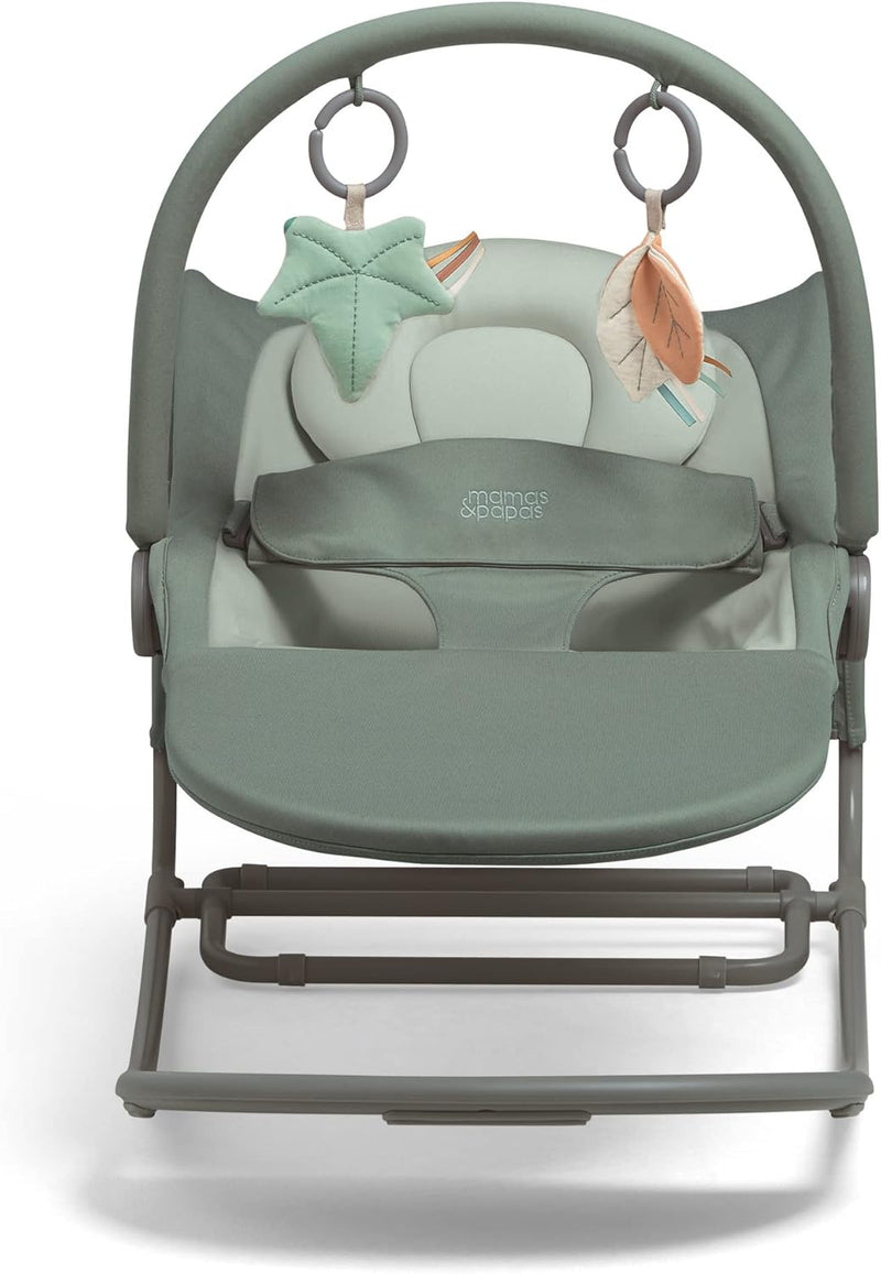 Mamas & Papas Tempo 3-in-1 Rocker/Bouncer, Lightweight, 3-Point Harness and Easily Removable Magnetic Toy Bar, Blush