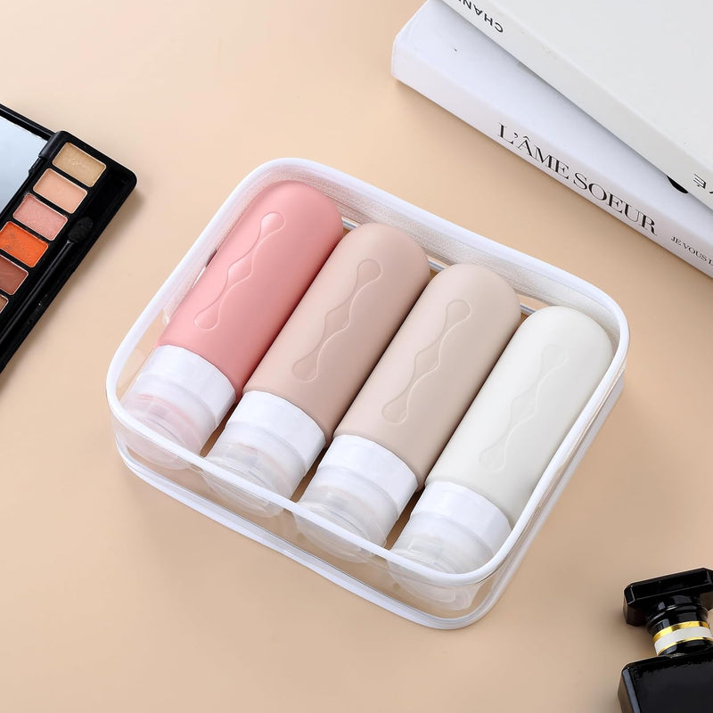 Gemice Bottles for Toiletries Tsa Approved Travel Size Containers BPA Free Leak Proof Refillable Liquid Travel Accessories for Cometic Shampoo and Lotion Soap