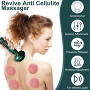 Handheld Cellulite Massager,Portable Smart Cupping Therapy Massager,Rechargeable & Cordless Electric Cupping Therapy Set with Heating,Relieves Muscle Neck Shoulder Back Aches(Green) - Green