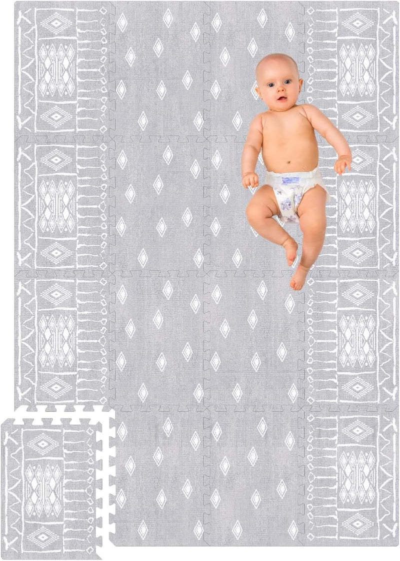 Premium Soft Foam Play Mat for Baby, 170x122 cm, Easy to Clean - The Perfect Modern Foam Playmat Fits Nicely with Your Kids Playroom Or Home Decor 1.2 cm Thickness