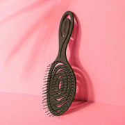 Ninabella Organic Detangling Hair Brush for Women, Men & Children - Does not Pull on Hair - Hair Straightening Brushes for Straight, Curly & Wet Hair - Unique Spiral Hairbrush, Rose Gold