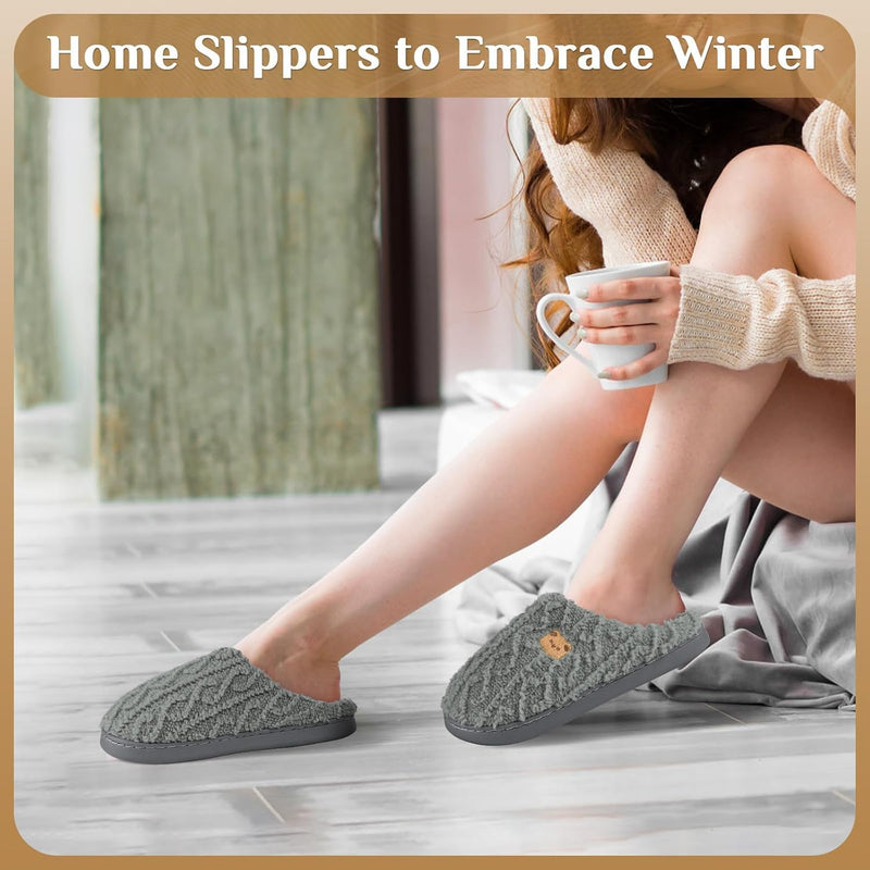 Anti-Skid Cozy Plush for Indoor Outdoor Slippers
