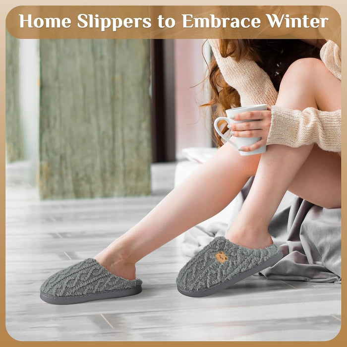 Anti-Skid Cozy Plush for Indoor Outdoor Slippers