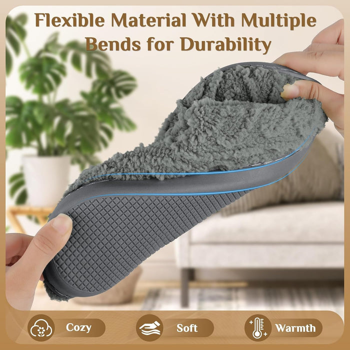 Anti-Skid Cozy Plush for Indoor Outdoor Slippers