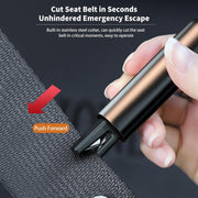 TimelessGrace 2 Pack Car Safety Hammer, Emergency Escape Tool One Second Window Breaker, Cutter Car Glass Breaker Life-Saving Emergency Artifact (Black)