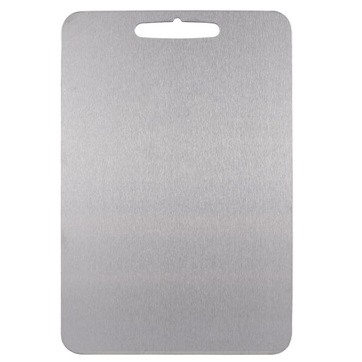 SOUUXIU Set of 2 Stainless Steel Cutting Boards with Handle Non-Stick Cutting Board for Meat, Fruit, Vegetables Non-Slip Cutting Boards for The Kitchen