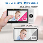 vtech Smart WiFi Baby Monitor VM901,5in 720p Display, 1080p Camera, HD NightVision, Fully Remote Pan Tilt Zoom, 2-Way Talk, free Smart Phone App