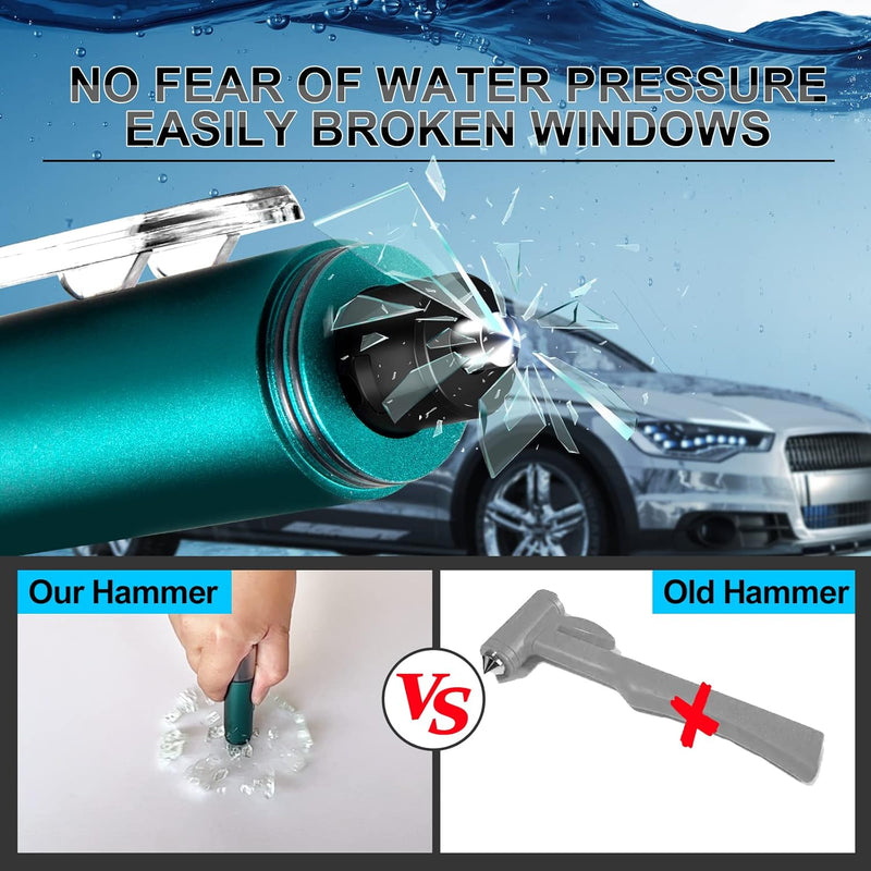 JOYKFOX Sopingo Car Emergency Window Breaker seat Belt Cutter and Glass Breaker car Safety Hammer Escape Tools Broken Window Keychain car Safety Tools 2 Pieces Blue