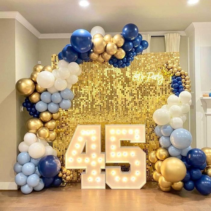 LJIE-House Champagne Shimmer Wall Backdrop Shimmer Panels Sequin Backdrop 36PCS Glitter Party Backdrop for Birthday Wedding Anniversary Engagement Baby Shower & Bachelorette Decorations Party