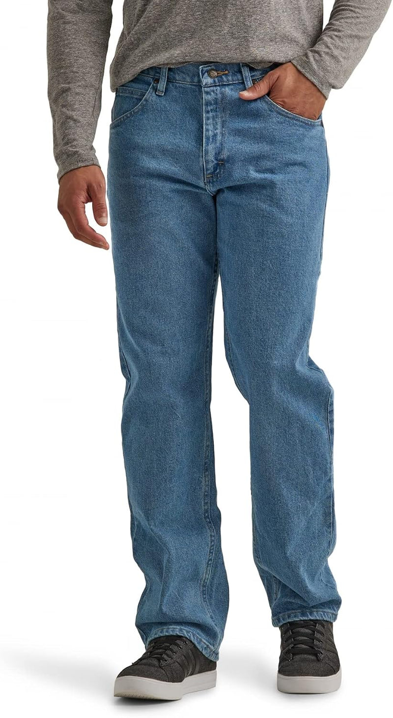 Wrangler Mens Classic 5-pocket Regular Fit Cotton Jean jeans - Light Stonewash Flex