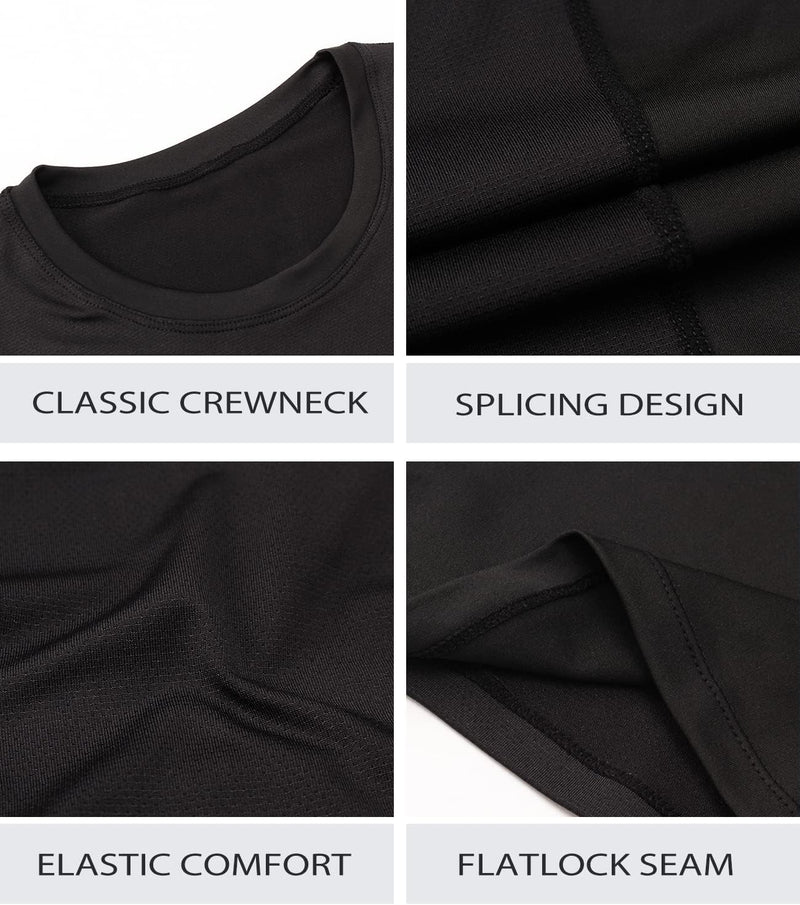 Women Workout Shirt Dry Fit Short Sleeve Sport Compression Tops Moisture Wicking Athletic T-Shirts