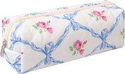 Cute Pencil Case Aesthetic Student Pouch Yellow Bow - Blue Butterfly