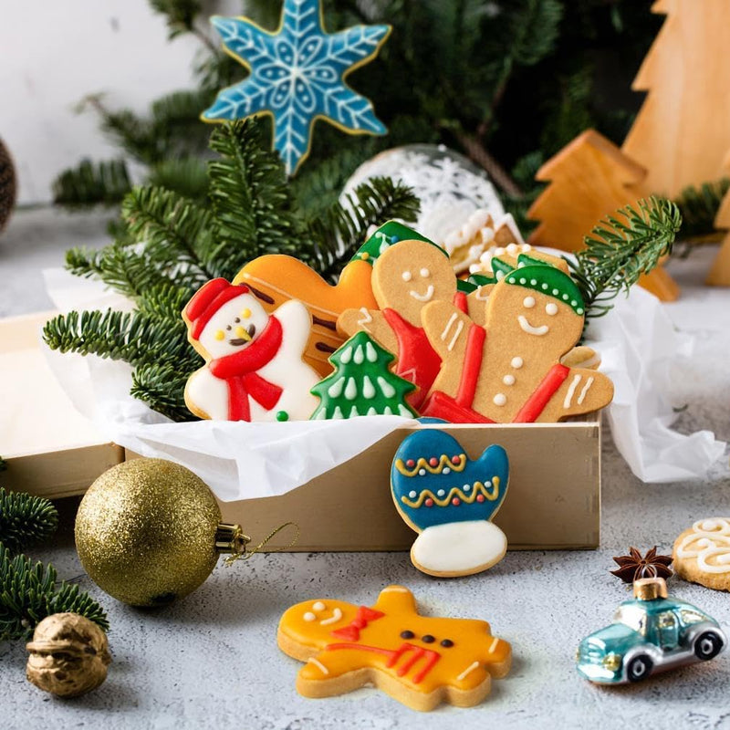 18 Pcs Christmas Cookie Cutter Set, Stainless Steel, Winter Baking Cutters, Christmas Tree, Snowflake, Snowman, Gingerbread Man, Gingerbread Girl, Mitten, Holiday Cookie Shapes for Kids Family Gifts