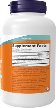 Foods Magnesium Glycinate with BioPerine Highly Absorbable Chelated Magnesium for Muscle Relaxation & Nervous System Support & Sleep & Calm 180 Veg Capsules
