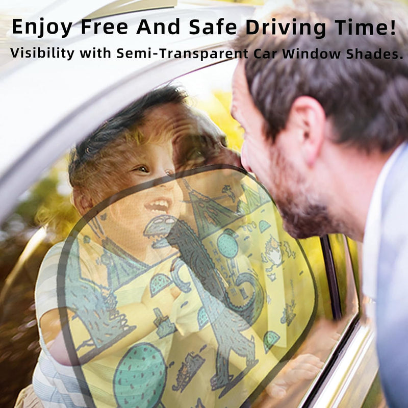 Mideer Window Shade,for Kids,Adventure Theme,UV Protection,Sunshade,Car Window Shade,Easy Install,Fun,Design,Child Safety,Sun Protection,Cool Interior,Travel Accessory,Portable,Roll-Up,Adjustable