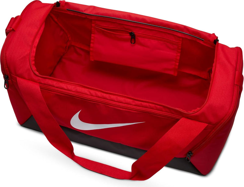 Nike Brasilia Small Duffle 9.5 41L Duffel Bags For Unisex University Red/Black/(White) 1Size