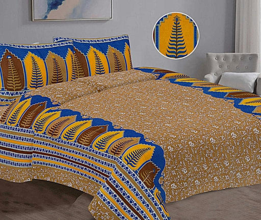 SUFAYA FAB Printed Indian Sanganer Cotton Premium Big Size Bedsheets for Modern Look(108x108) inches,Pillow (17x27) inches